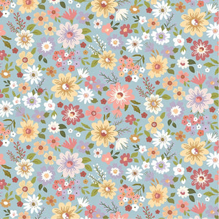 Blue Wildflowers • Nature Sings for Poppie Cotton (1/4 yard) - Emmaline Bags Inc.