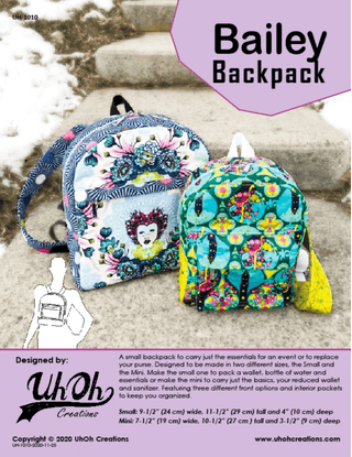 Bailey Backpack by UhOh Creations (Printed Paper Pattern) - Emmaline Bags Inc.
