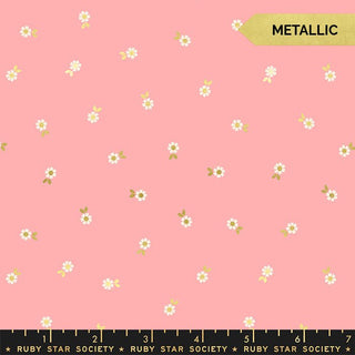 Balmy Falling Flowers (Metallic) • Curio by Ruby Star Society for Moda (1/4 yard) - Emmaline Bags Inc.