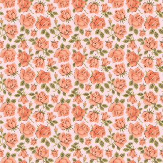 Carols Roses in Pink • Delightful Department Store by Amy Johnson for Poppie Cotton (1/4 yard) - Emmaline Bags Inc.