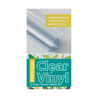 Clear Vinyl 16in x 1.5 Yard Roll 12-Gauge - Emmaline Bags Inc.