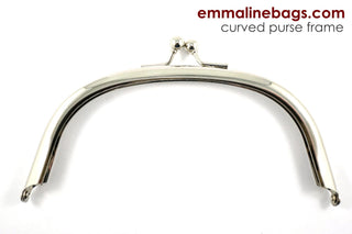Curved Purse Frame 6" - Nickel - Emmaline Bags Inc.