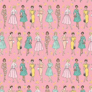 Delightful in Pink • Delightful Department Store by Amy Johnson for Poppie Cotton (1/4 yard) - Emmaline Bags Inc.