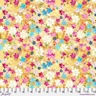 Ditsy Floral - Buttercup // Nature's Contours for Free Spirit Fabrics (1/4 yard) - Emmaline Bags Inc.