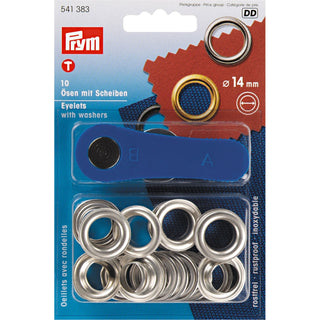Eyelets 14 mm (9/16") with washers (10 pack) - Emmaline Bags Inc.