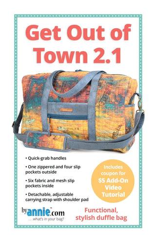 Get Out of Town 2.1 from By Annie (Printed Paper Pattern) - Emmaline Bags Inc.