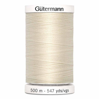 Gutermann Sew-All Polyester Thread (500 m) - Eggshell - 022 - Emmaline Bags Inc.