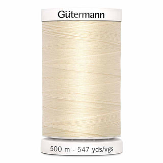 Gutermann Sew-All Polyester Thread (500 m) - Ivory - 800 - Emmaline Bags Inc.