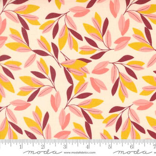 Leaves - Blush // Willow by 1 Canoe 2 for Moda (1/4 yard) - Emmaline Bags Inc.