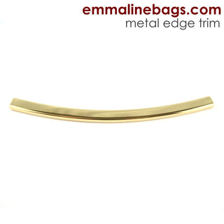 Metal Edge Trim: Style D - Curved - in Gold Finish - Emmaline Bags Inc.