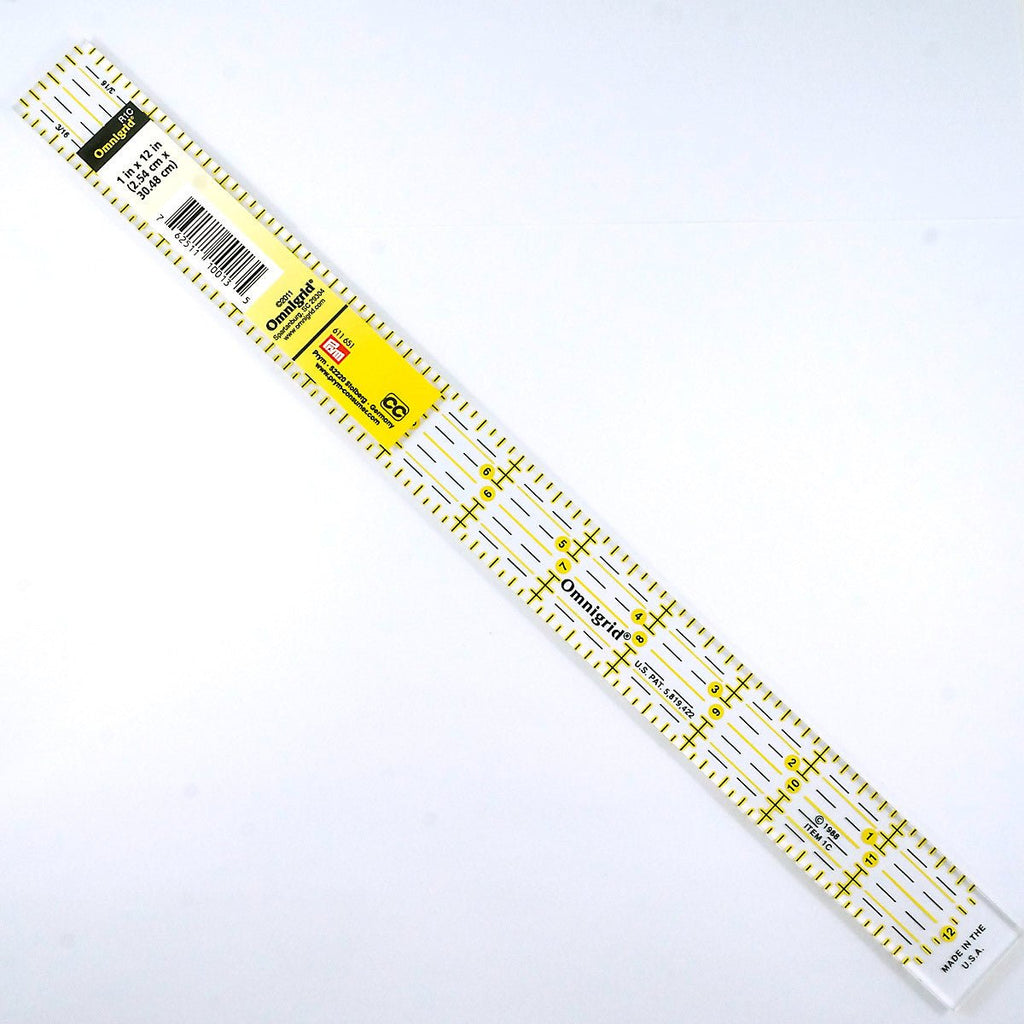 Prym 12,5 x 12,5 Universele liniaal met inch schaal Prym 12,5 x 12,5 Universele liniaal met inch schaal