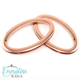 Oval Bag Handles - (SCREW IN) - Copper Finish - Emmaline Bags Inc.