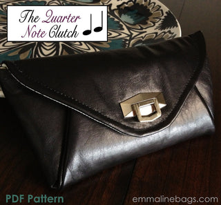 Paper Pattern - The Quarter Note Clutch - Emmaline Bags Inc.