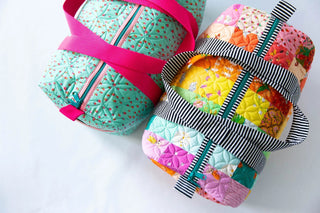 Patchwork Duffle MINI by Knot+Thread Designs (Printed Paper Pattern) - Emmaline Bags Inc.