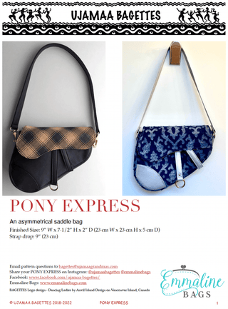 PDF - Pony Express by UJAMAA BAGETTES - Emmaline Bags Inc.