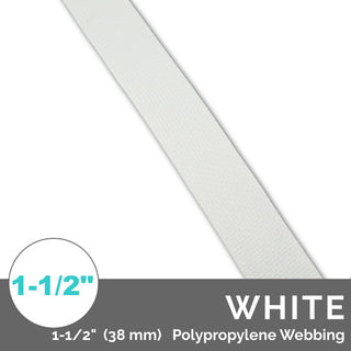 (Poly) WIDE Regular Strap Webbing **1 1/2" (38 mm)** Wide (Per Yard) - Emmaline Bags Inc.