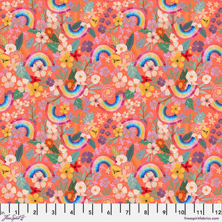 Rainbows and Flowers • Magic Friends for Free Spirit Fabrics (1/4 yard) - Emmaline Bags Inc.