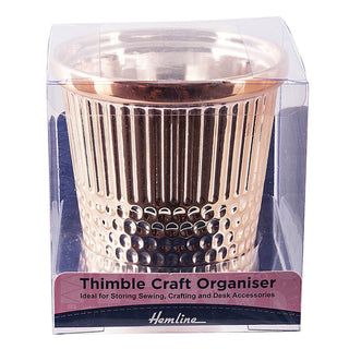 Rose Gold Thimble Craft Container (Ceramic) - Emmaline Bags Inc.