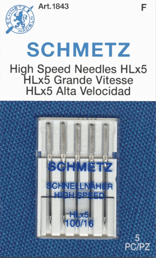 Schmetz High-Speed (HLx5) Needles (Size 100/16) - Emmaline Bags Inc.