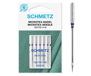 Schmetz (Sharp) Microtex Needles (Size 100/16) - Emmaline Bags Inc.