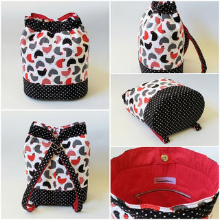 The Duffel Backpack by Sewing Patterns by Mrs H (Printed Paper Pattern) - Emmaline Bags Inc.