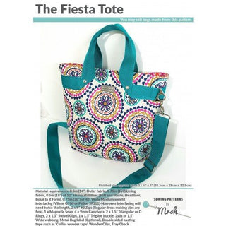 The Fiesta Tote by Sewing Patterns by Mrs H (Printed Paper Pattern) - Emmaline Bags Inc.