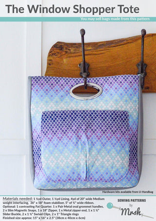 Window Shopper Tote by Sewing Patterns by Mrs H (Printed Paper Pattern) - Emmaline Bags Inc.