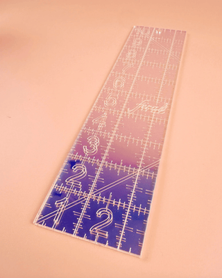 2½" x 10" | Iridescent Acrylic Ruler (6.4cm x 25.4cm) - Emmaline Bags Inc. - Sewing Supplies & Notions
