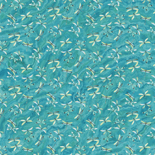 Turquoise Dragonflies // Tranquil Waters by Deborah Edwards (1/4 yard)