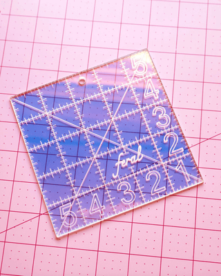 5" x 5" Charm Square | Iridescent Acrylic Ruler (12.7cm x 12.7cm) - Emmaline Bags Inc. - Sewing Supplies & Notions