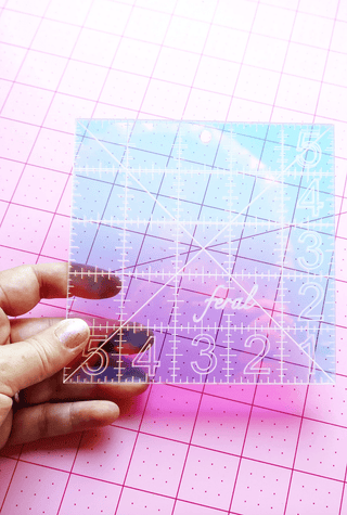 5" x 5" Charm Square | Iridescent Acrylic Ruler (12.7cm x 12.7cm) - Emmaline Bags Inc. - Sewing Supplies & Notions