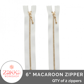 6 Inch Macaroon Zipper from Zakka (2 Pack) - Emmaline Bags Inc.