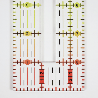 7" Zipper Rainbow Acrylic Ruler CLEAR (9" x 2.5") - Emmaline Bags Inc. - Sewing Supplies & Notions