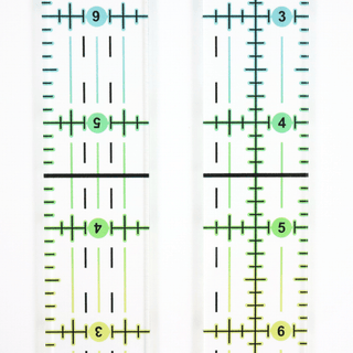 7" Zipper Rainbow Acrylic Ruler CLEAR (9" x 2.5") - Emmaline Bags Inc. - Sewing Supplies & Notions