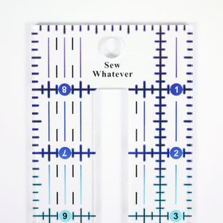 7" Zipper Rainbow Acrylic Ruler CLEAR (9" x 2.5") - Emmaline Bags Inc. - Sewing Supplies & Notions