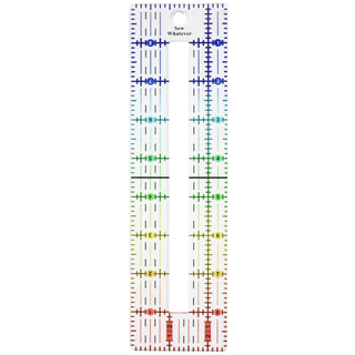 7" Zipper Rainbow Acrylic Ruler CLEAR (9" x 2.5") - Emmaline Bags Inc. - Sewing Supplies & Notions