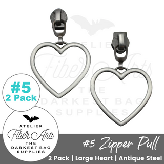 Large Heart Sliders w/ Pulls | SIZE#5 (2 Pack)