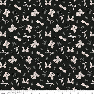 Black Bows | Barbie™ Vintage (1/4 Yard)