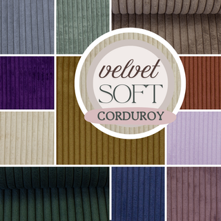Wide Ribbed Velvet Home Decor Corduroy (Per ½ Yard)