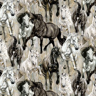 Horses | Shadow & Light by Elise Genest for Northcott (¼ Yard)