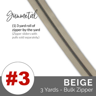 Emmaline Zippers-by-the-Yard - *SIZE#3* (DOES NOT INCLUDE SLIDERS/PULLS)