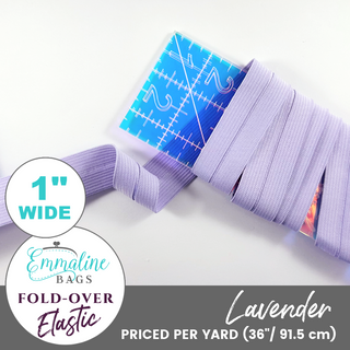 Lavender | Fold-Over Elastic (Per 1 Yard) • 1 " Wide (25 mm)