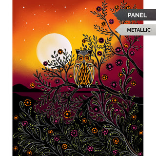 Orange Maroon (Metallic Panel) 36" x 45" | July Moon by Betty Albert (¼ Yard)
