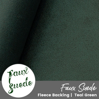 TEAL | Faux Suede (per ¼ yard)