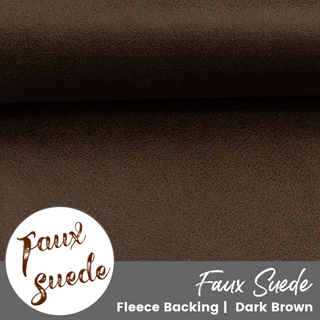 DARK BROWN | Faux Suede (per ¼ yard)