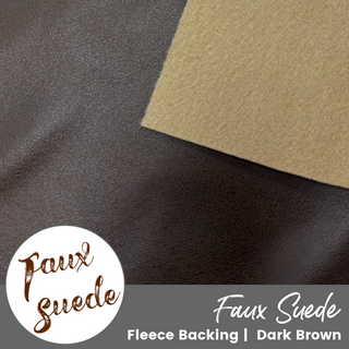 DARK BROWN | Faux Suede (per ¼ yard)
