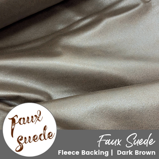 DARK BROWN | Faux Suede (per ¼ yard)