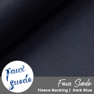 DARK BLUE | Faux Suede (per ¼ yard)