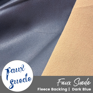 DARK BLUE | Faux Suede (per ¼ yard)