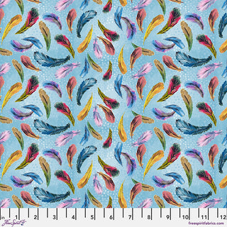 Blue Feathers | Birds of a Feather by Helen Godden (¼ Yard)